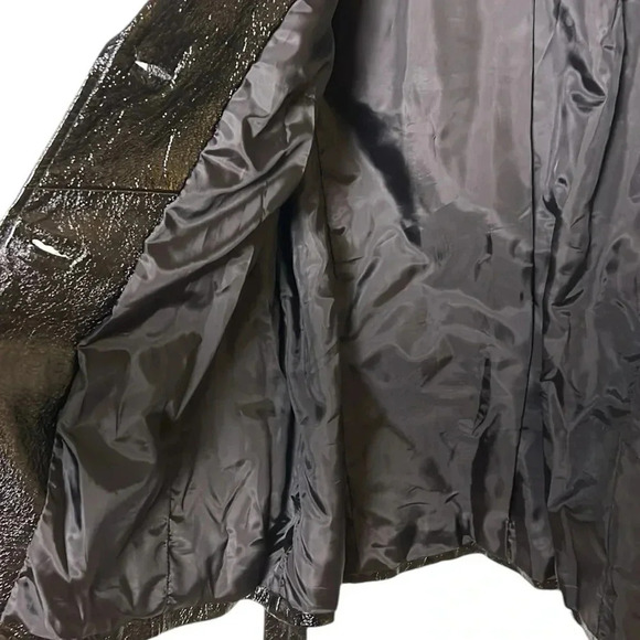 Y2K Marina Rinaldi  vtg coat,women M/L  PTP 21”. Lightweight,tag says leather - Picture 12 of 17
